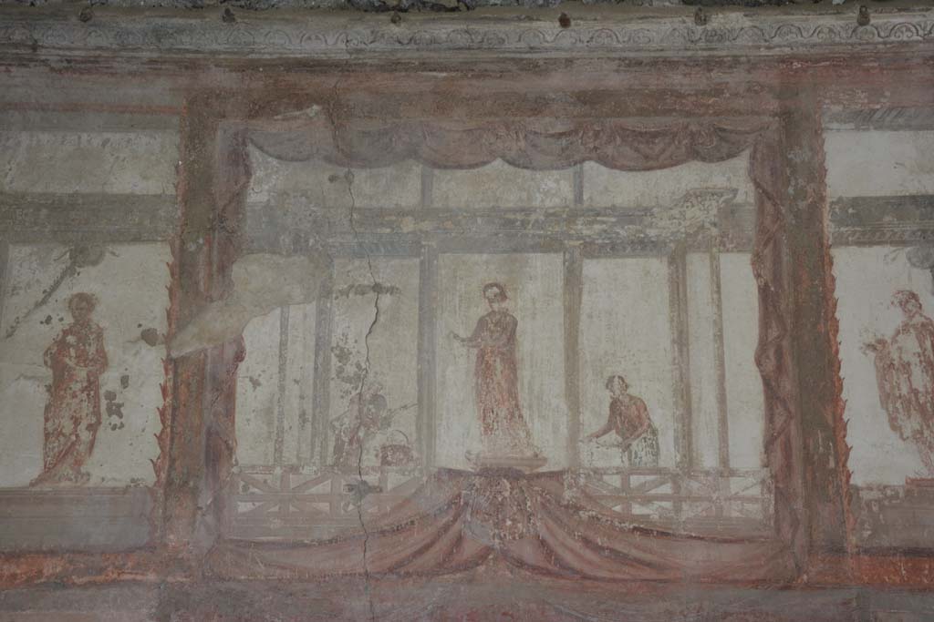 IX.5.6 Pompeii. May 2017. Room i, upper east wall, detail from above central panel.        
Foto Christian Beck, ERC Grant 681269 DÉCOR.
