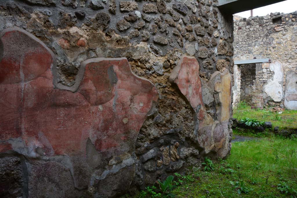 IX.5.11 Pompeii. March 2017. Room p, looking towards north wall, with doorway to peristyle n, in east wall, on right.
Foto Christian Beck, ERC Grant 681269 DÉCOR.
