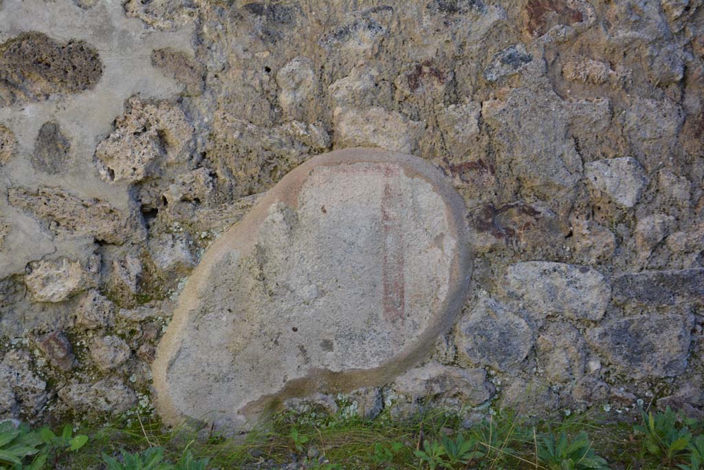 IX.5.16 Pompeii. March 2017. Room c, detail of painted decoration from lower south wall.      
Foto Christian Beck, ERC Grant 681269 DCOR.
