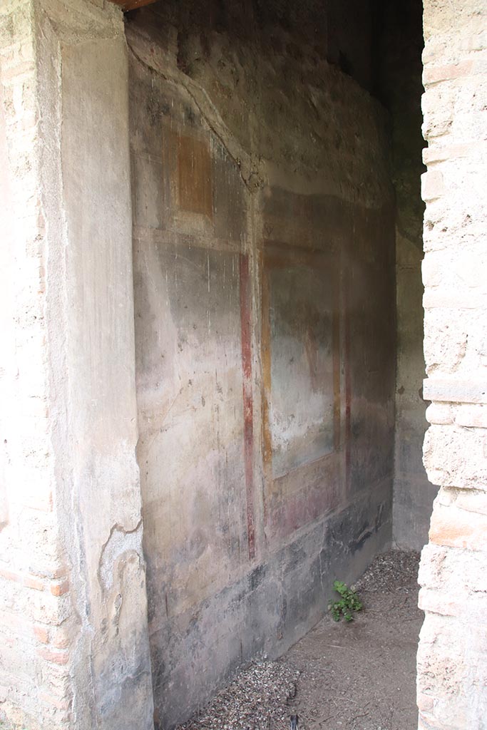 IX.7.16 Pompeii. October 2024. Room “a”, south wall from entrance doorway. Photo courtesy of Klaus Heese.