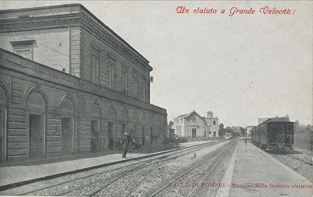 Valle di Pompei, Stazione della ferrovia elettrica. Undated photo. Courtesy of Rick Bauer.