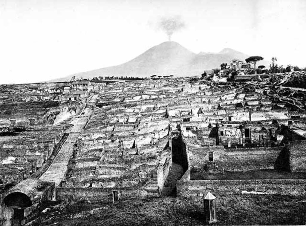 Porta Stabia. About 1869. Looking north along Via Stabiana. Photo courtesy of Rick Bauer.