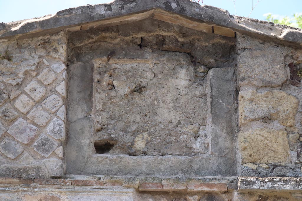 HGW23 Pompeii. May 2024. Area of marble plaque originally found above doorway. Photo courtesy of Klaus Heese.