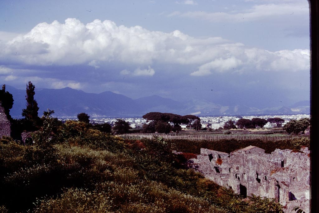 T11 Pompeii. Tower XI. 1978. Looking east, just visible on the left is Tower X. Photo by Stanley A. Jashemski.   
Source: The Wilhelmina and Stanley A. Jashemski archive in the University of Maryland Library, Special Collections (See collection page) and made available under the Creative Commons Attribution-Non-Commercial License v.4. See Licence and use details.
J78f0203
